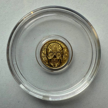 1/200 oz .9999 Fine Gold Round - Monarch - Day of the Dead Rose Skull (Sealed in Capsule)