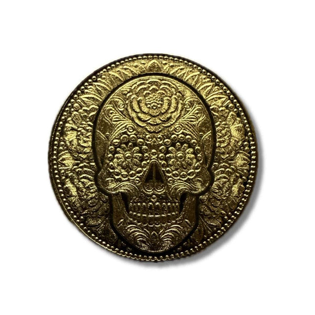1/200 oz .9999 Fine Gold Round - Monarch - Day of the Dead Rose Skull (Sealed in Capsule)