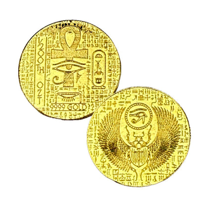 1/200 oz .9999 Fine Gold Round - Monarch - Egyptian Scarab (Sealed in Capsule)
