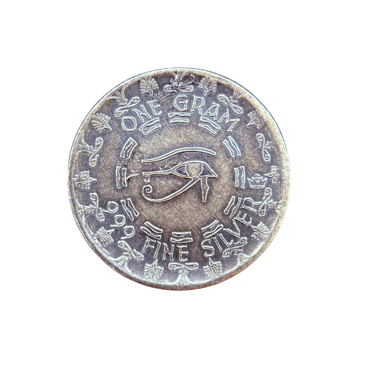 1 Gram .999 Fine Silver Round - Old World Style Egyptian God Montu