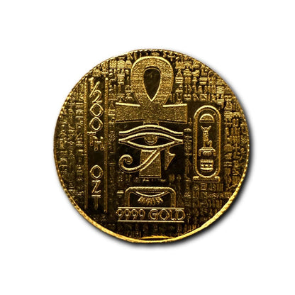 1/200 oz .9999 Fine Gold Round - Monarch - Egyptian King Tut (Sealed in Capsule)