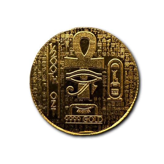 1/200 oz .9999 Fine Gold Round - Monarch - Egyptian King Tut (Sealed in Capsule)