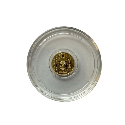 1/200 oz .9999 Fine Gold Round - Monarch - Egyptian King Tut (Sealed in Capsule)