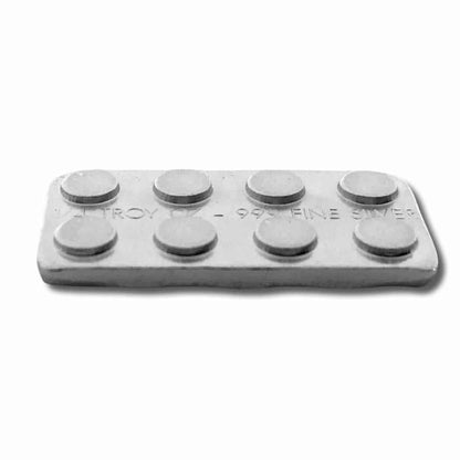 1/4 oz .999 Fine Silver - Monarch Building Block Bar - Quarter 2x4