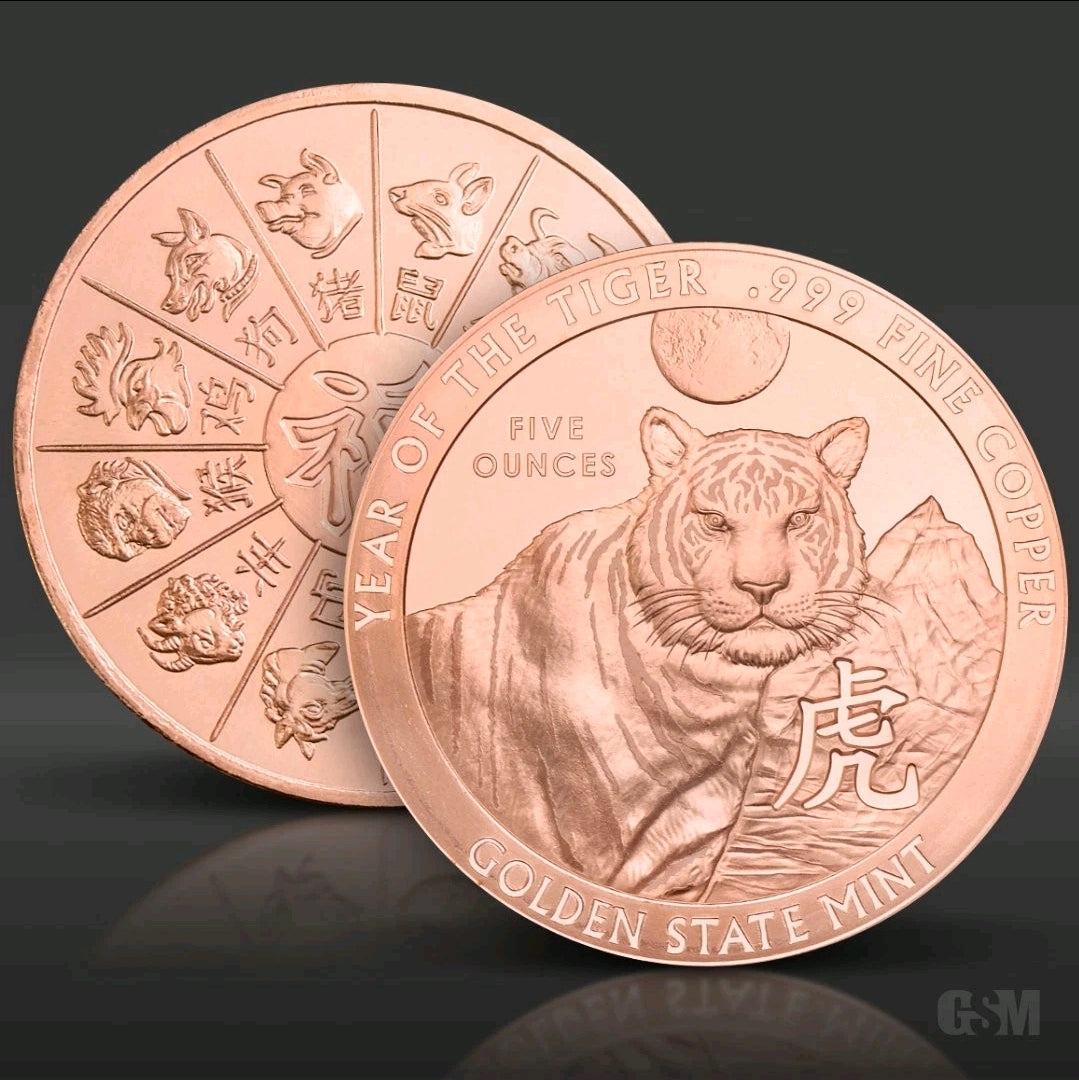 5 Oz Copper Year Of The Tiger