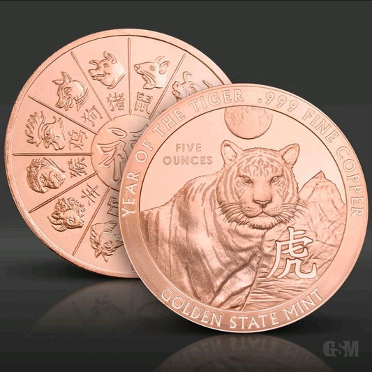 5 Oz Copper Year Of The Tiger