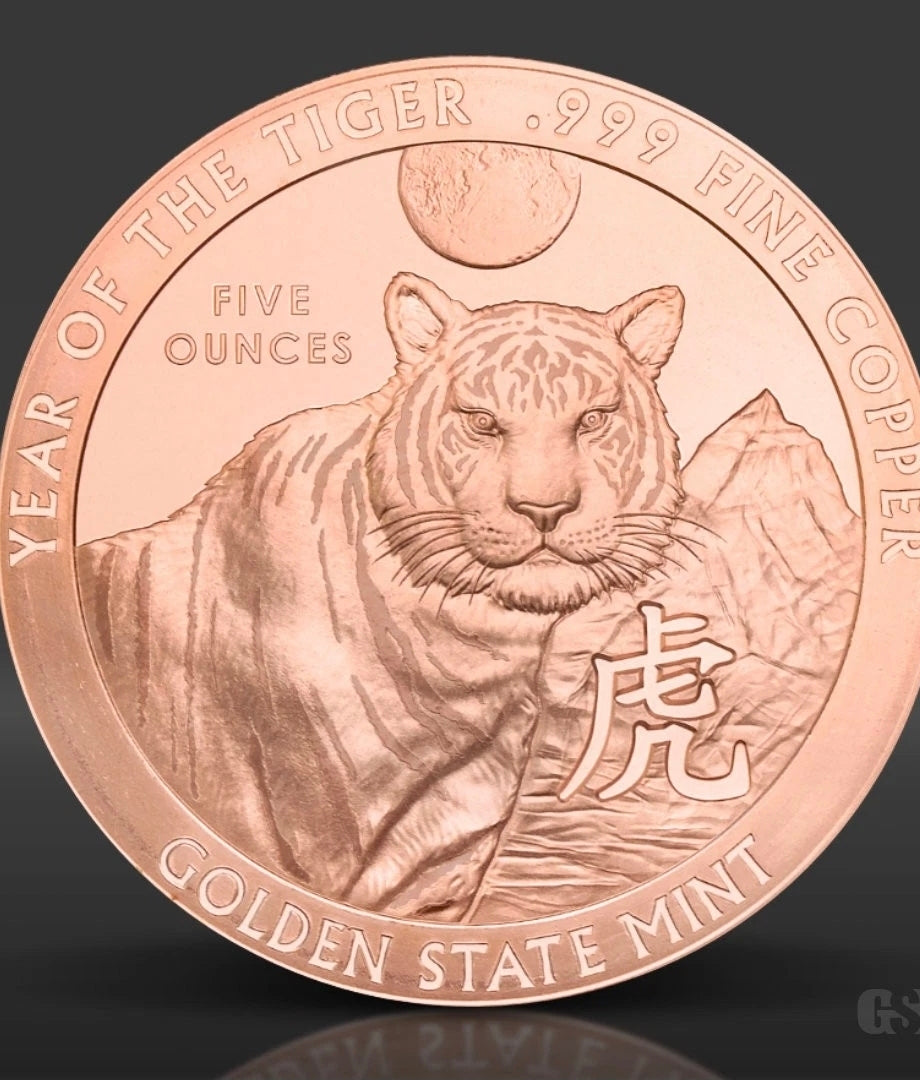 5 Oz Copper Year Of The Tiger